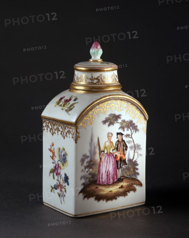 Manufacture de Meissen, Boîte à thé de forme rectangulaire