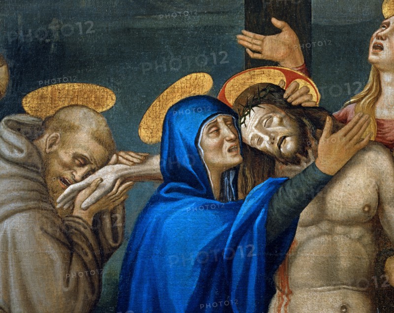 L'Alunno, Lamentation sur le corps du Christ (détail)