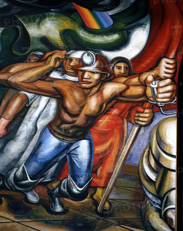 Siqueiros, Workers demand rights and Social Security