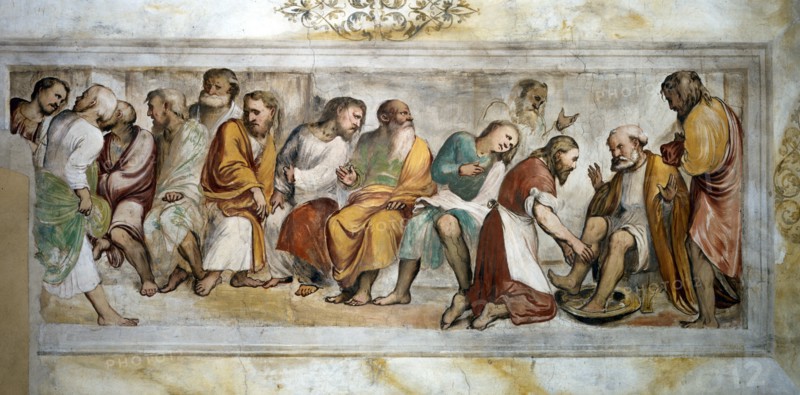 Il Romanino, Le lavement des pieds