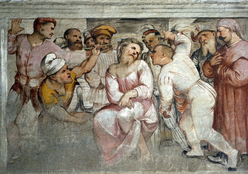 Il Romanino, Christ outrage and crown of thorns