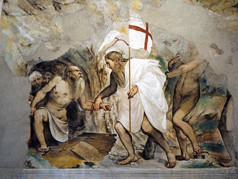 Il Romanino, Jesus' descent into Limbo, Jesus saves the righteous and takes them to Heaven