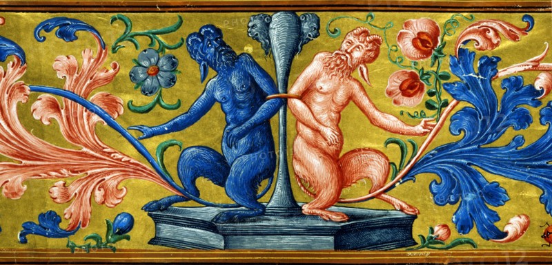 Figures of satyrs