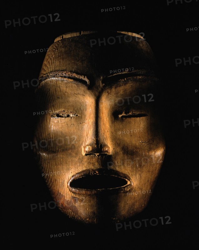 Masque mortuaire de l'ethnie Nootka (Ile de Vancouver, Canada)