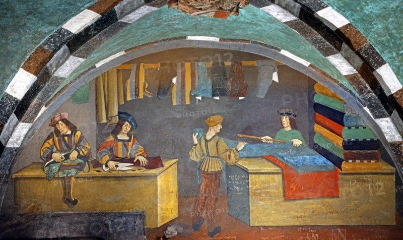 The fabric merchant. Tailors at work
