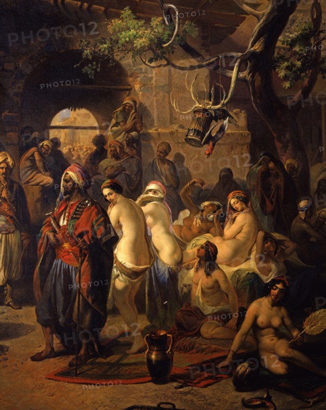 Geiger, Maximilien de Habsbourg visitant le marché aux esclaves de Smyrne