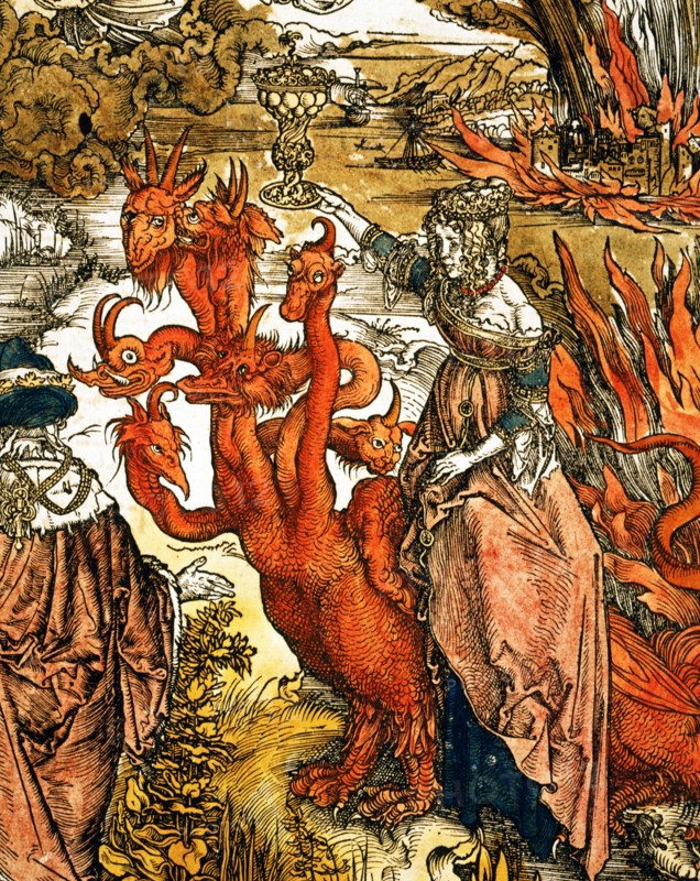 Dürer, La prostituée de Babylone (détail)
