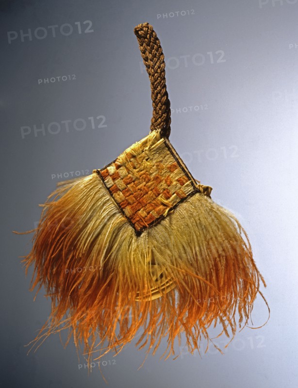 Ostrich feather handbag