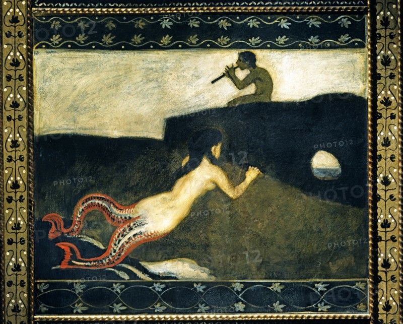 Décoration du Salon de musique de la Villa Stuck à Munich : Le faune et la sirène