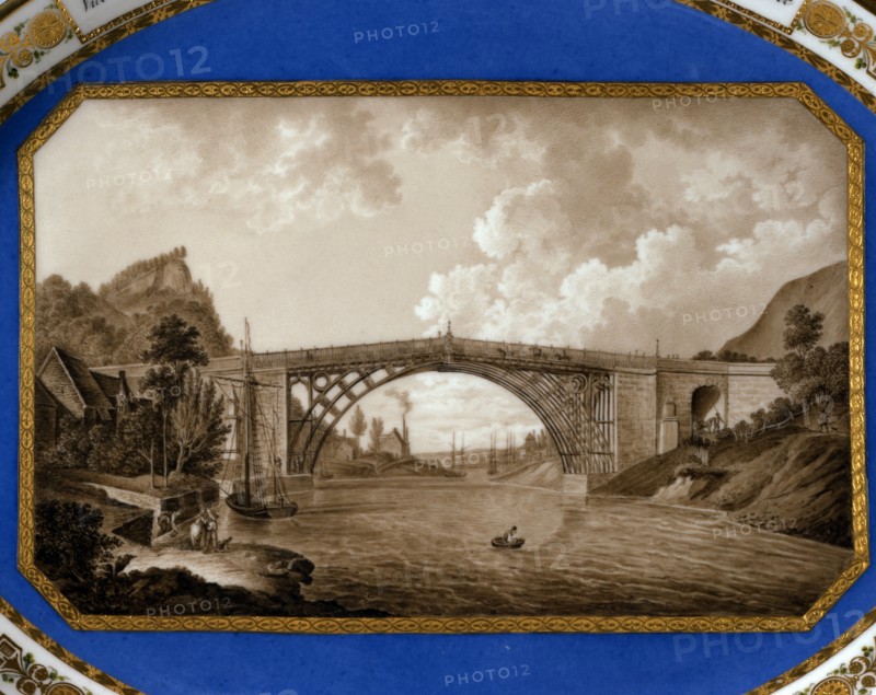 Vienne. Plateau. Vue du Pont de Fer à Coalbrookdale dans le comté de Salop en Angleterre (détail)