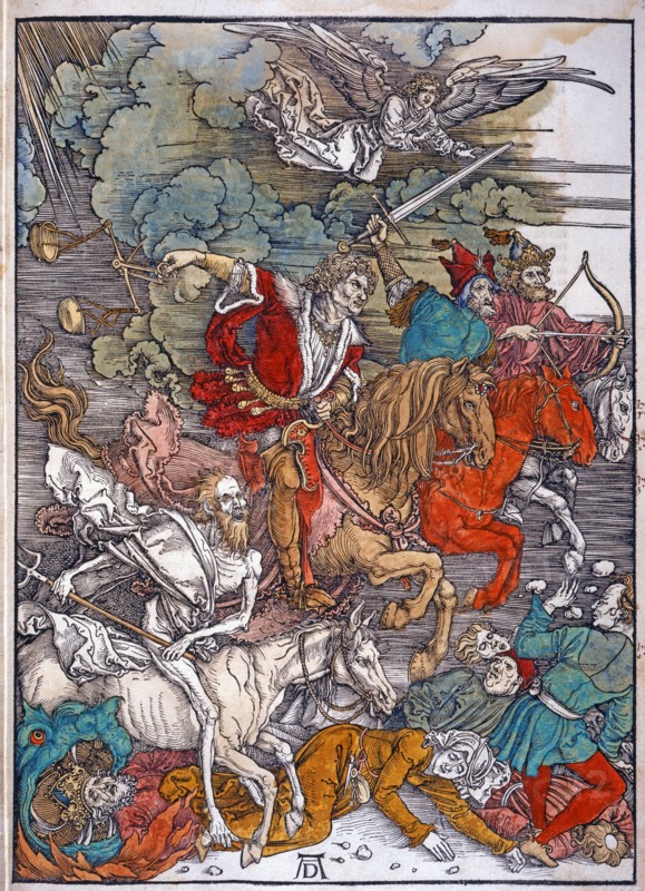 Albrecht Durer. The first four seals, with the Four Horsemen of the Apocalypse.