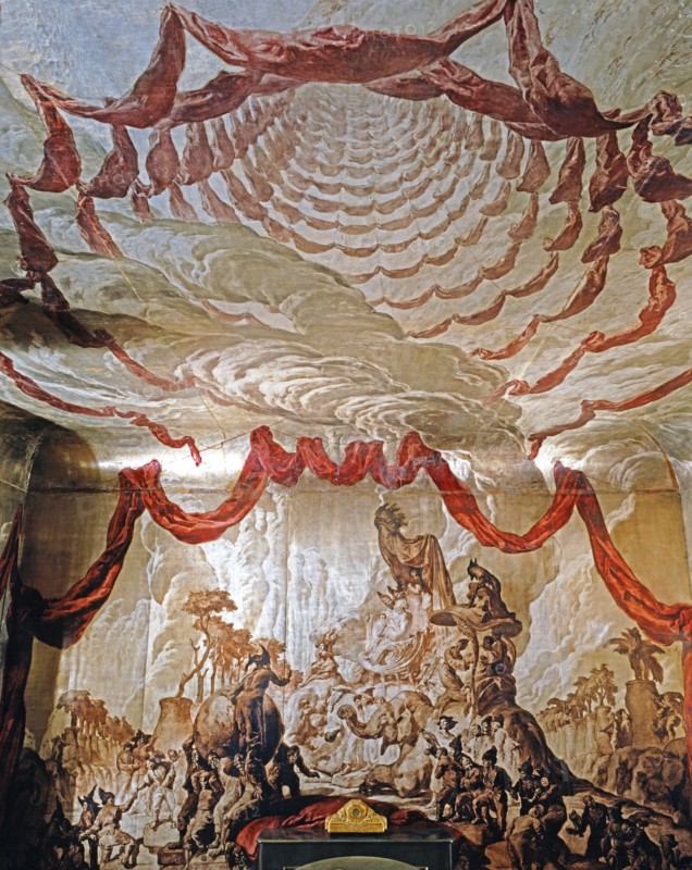 José Maria Sert, La reine de Saba part avec son cortège, pour aller rencontrer le roi Salomon.