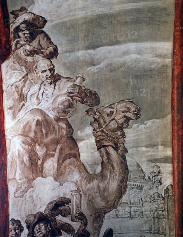 José Maria Sert, La reine de Saba part avec son cortège, pour aller rencontrer le roi Salomon