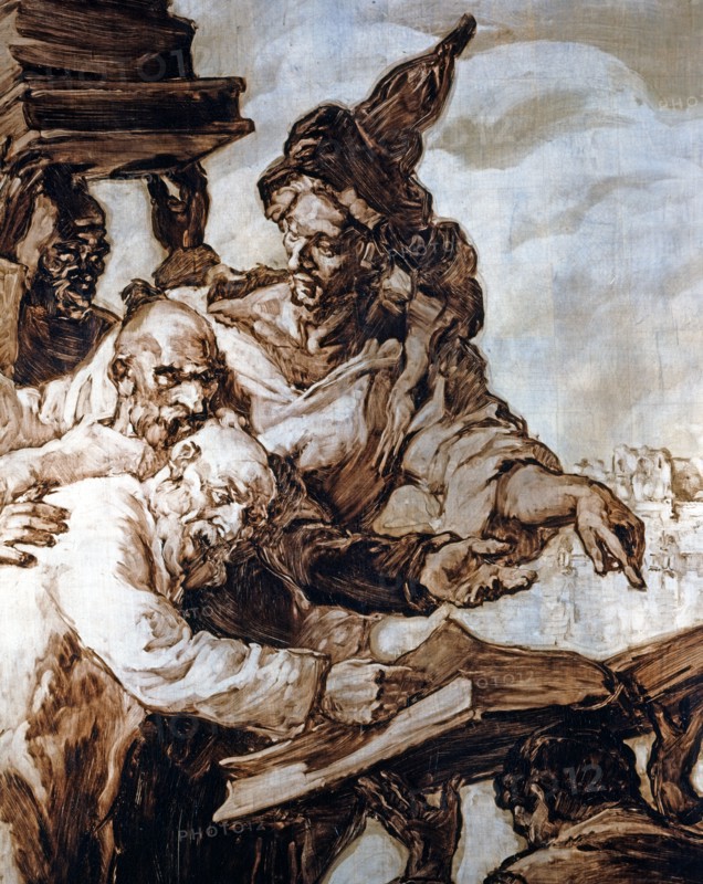 José Maria Sert, La reine de Saba part avec son cortège, pour aller rencontrer le roi Salomon