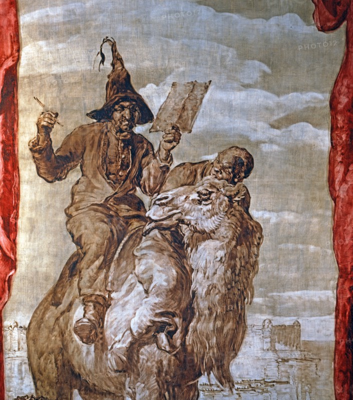 José Maria Sert, La reine de Saba part avec son cortège, pour aller rencontrer le roi Salomon.