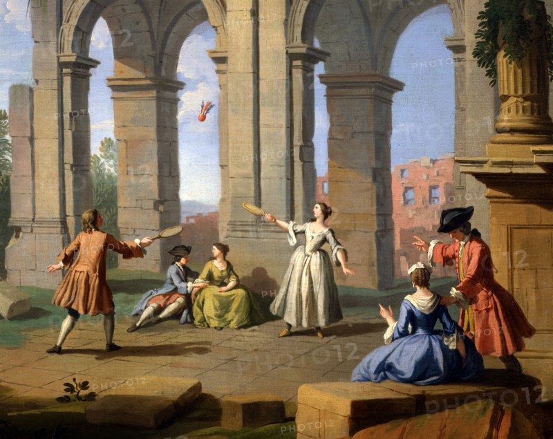 Zocchi, Il gioco del volano. Détail.