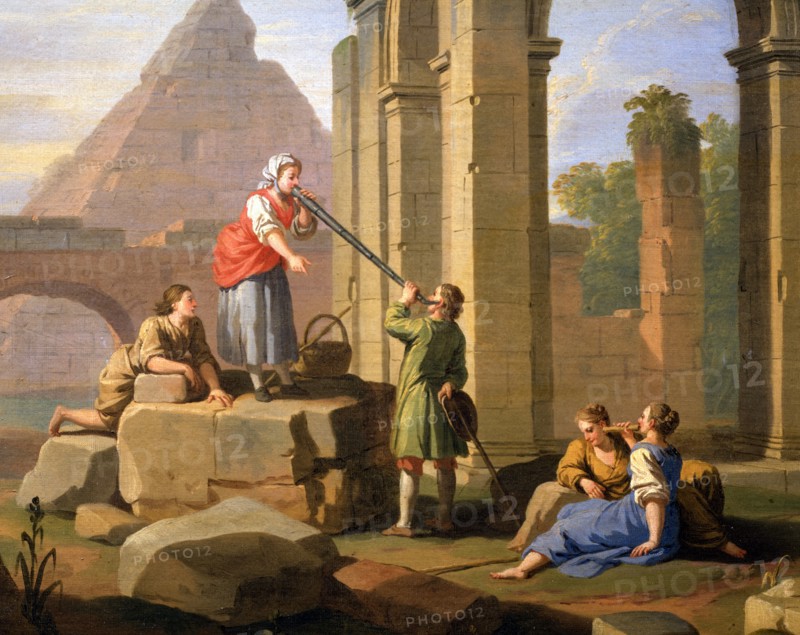 Zocchi, The 5 senses: The Hearing. Detail.