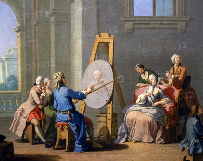 Zocchi, The Arts: Painting. Detail.