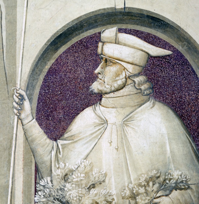 Giotto, Allégories des vices et des vertus : l'injustice (détail)