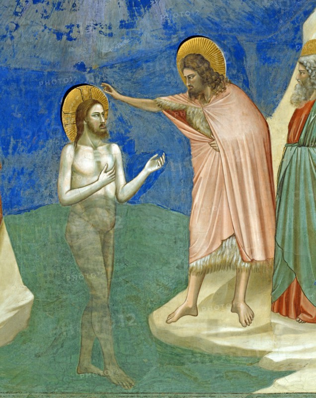 Giotto, Le Baptême du Christ (détail)