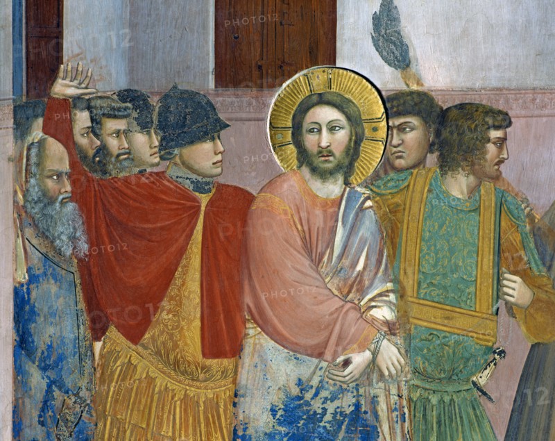 Giotto, Jesus before Caiaphas (detail)