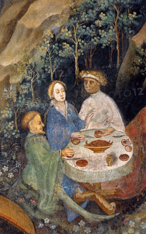 Fresco of the Castle of Buonconsiglio in Trento (Italy)