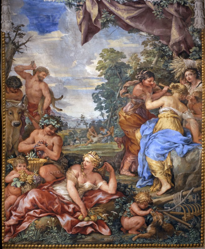 Da Cortona, Fresco of the La Stufa room.
