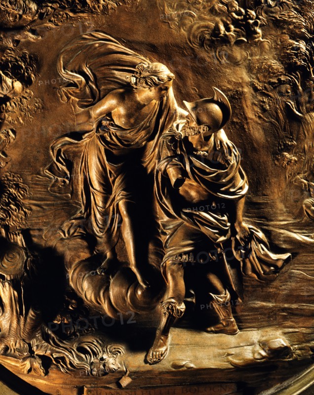 Putti, Enee led by the sibyl to the Elysees fields. Detail.