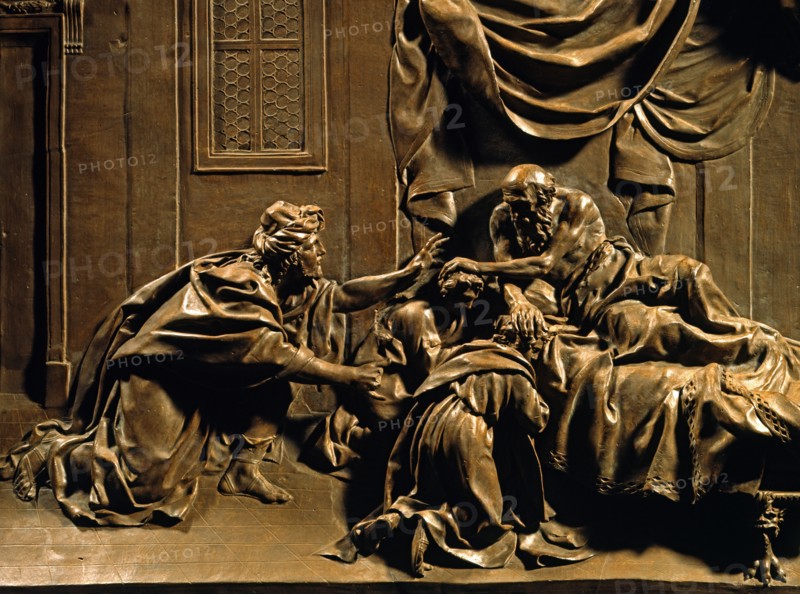 Trentanove, Jacob bénissant les fils de Joseph. Détail.
