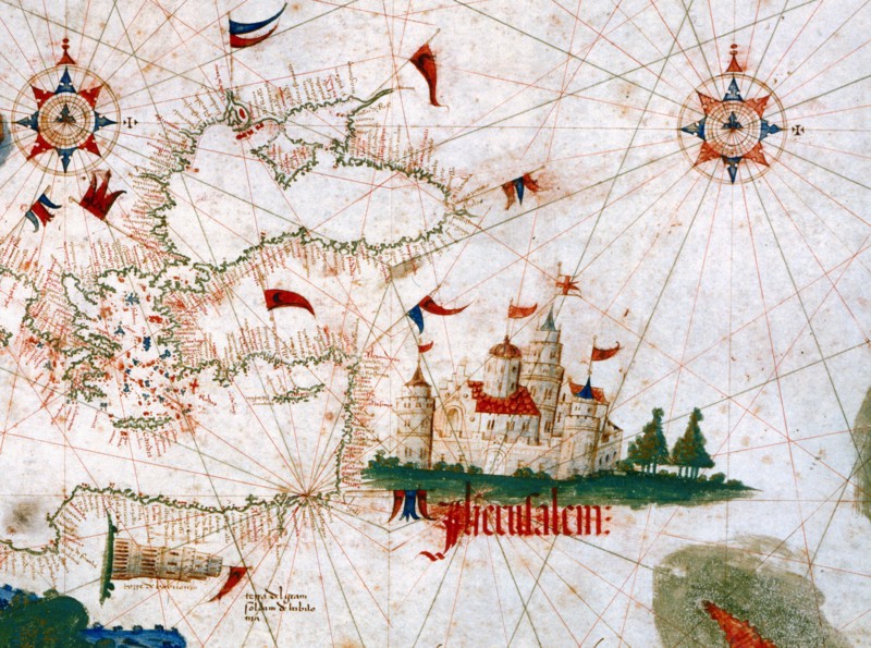 Planisphere illuminated in Portugal in 1502