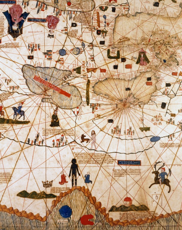 Catalan Planisphere: Black Sea, Caspian Sea, Russia