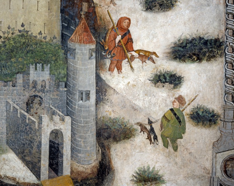 Fresco of the Castle of Buonconsiglio in Trento (Italy)
