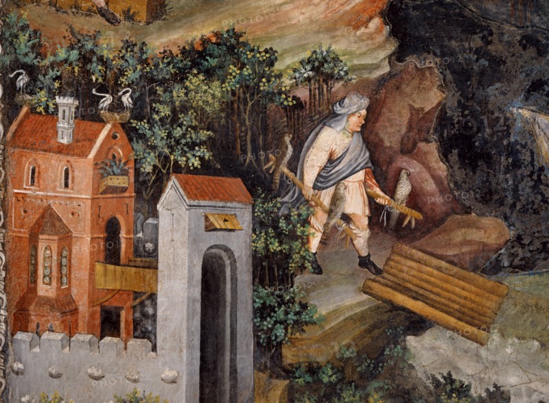 Fresco of the Castle of Buonconsiglio in Trento (Italy)