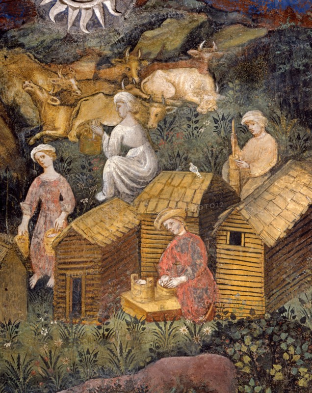 Fresco of the Castle of Buonconsiglio in Trento (Italy)