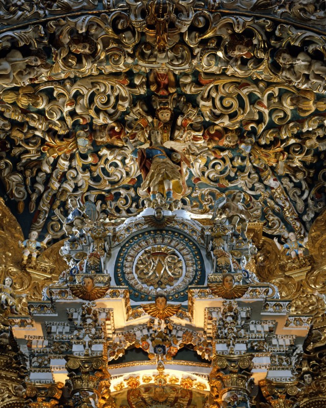 Intérieur de l'église de Santa Maria Tonantzintla à San Andres Cholula (Mexique)