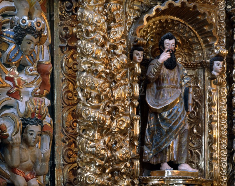 Inside the church of Santa Maria Tonantzintla in San Andres Cholula (Mexico)