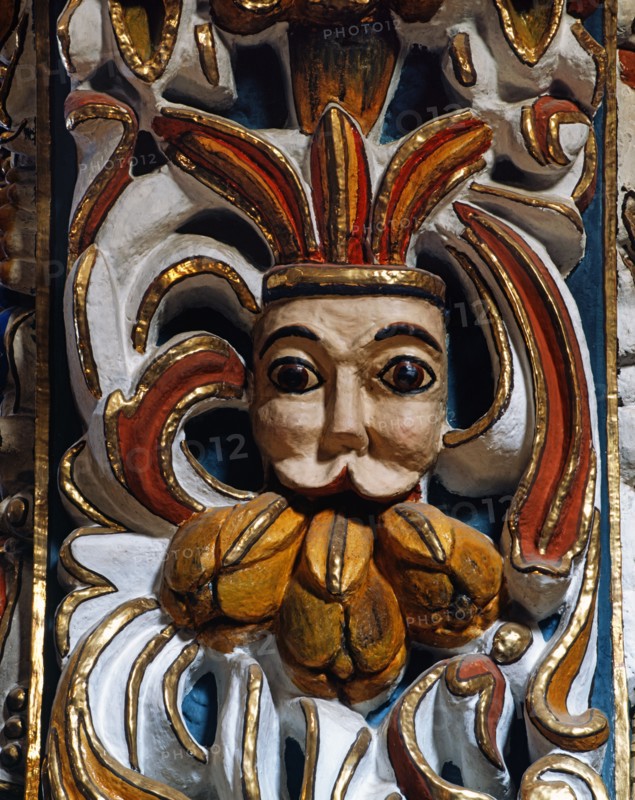 Inside the church of Santa Maria Tonantzintla in San Andres Cholula (Mexico)