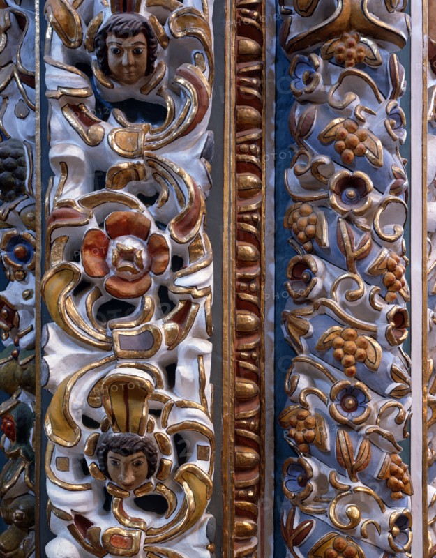 Inside the church of Santa Maria Tonantzintla in San Andres Cholula (Mexico)
