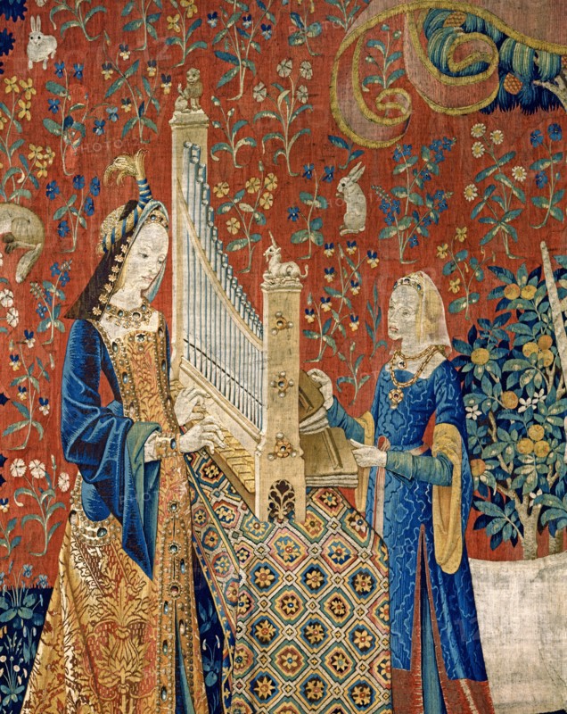 Tenture de la Dame à la Licorne : "L'Ouïe"