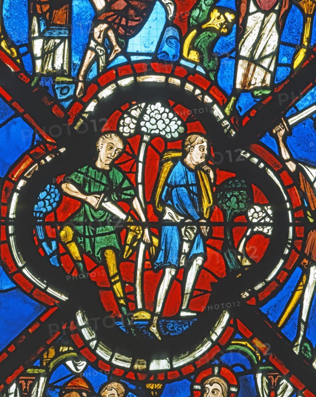Vitrail de la cathédrale Notre-Dame de Chartres.
