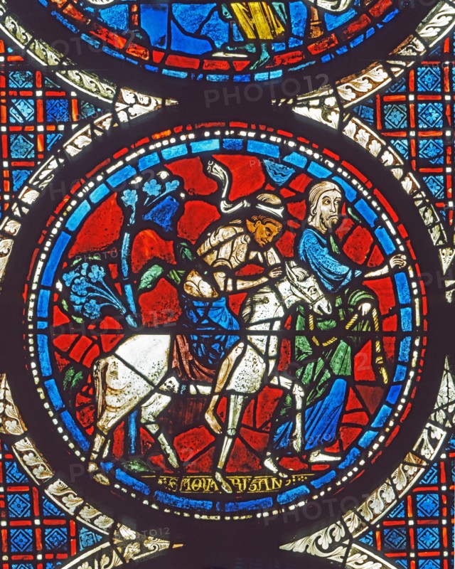 Vitrail de la cathédrale Notre-Dame de Chartres.