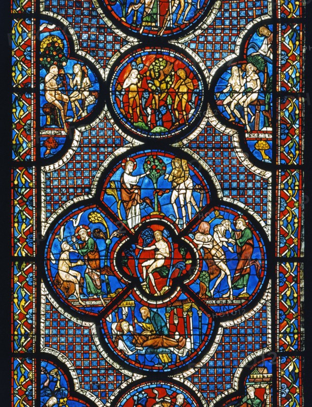 Vitrail de la cathédrale Notre-Dame de Chartres.