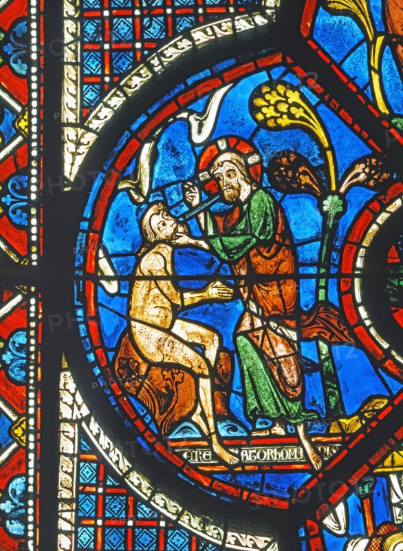Vitrail de la cathédrale Notre-Dame de Chartres.