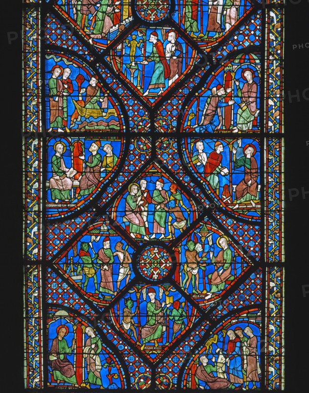 Vitrail de la cathédrale Notre-Dame de Chartres.