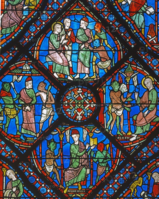 Vitrail de la cathédrale Notre-Dame de Chartres.