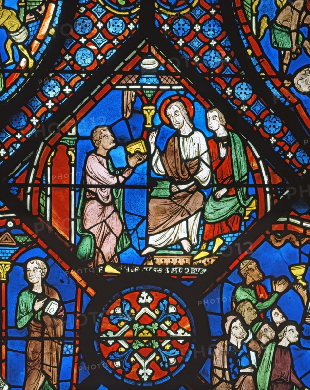 Vitrail de la cathédrale Notre-Dame de Chartres.