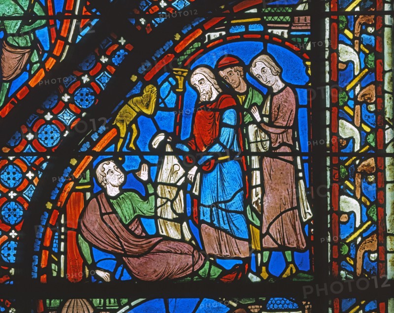 Vitrail de la cathédrale Notre-Dame de Chartres.