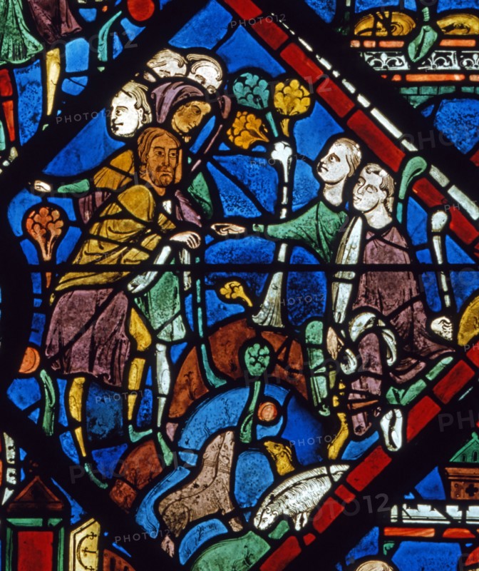 Vitrail de la cathédrale Notre-Dame de Chartres.