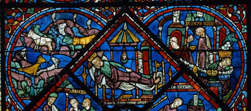 Vitrail de la cathédrale Notre-Dame de Chartres.