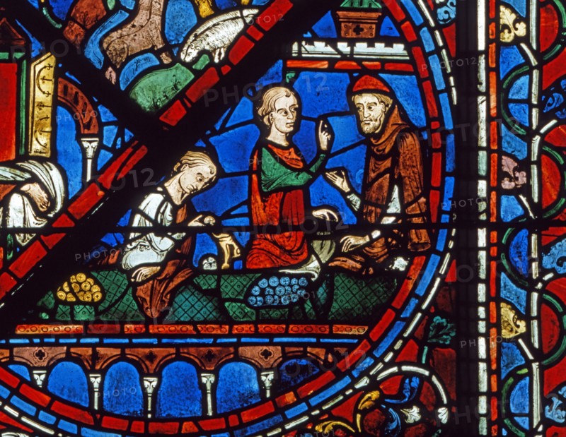 Vitrail de la cathédrale Notre-Dame de Chartres.